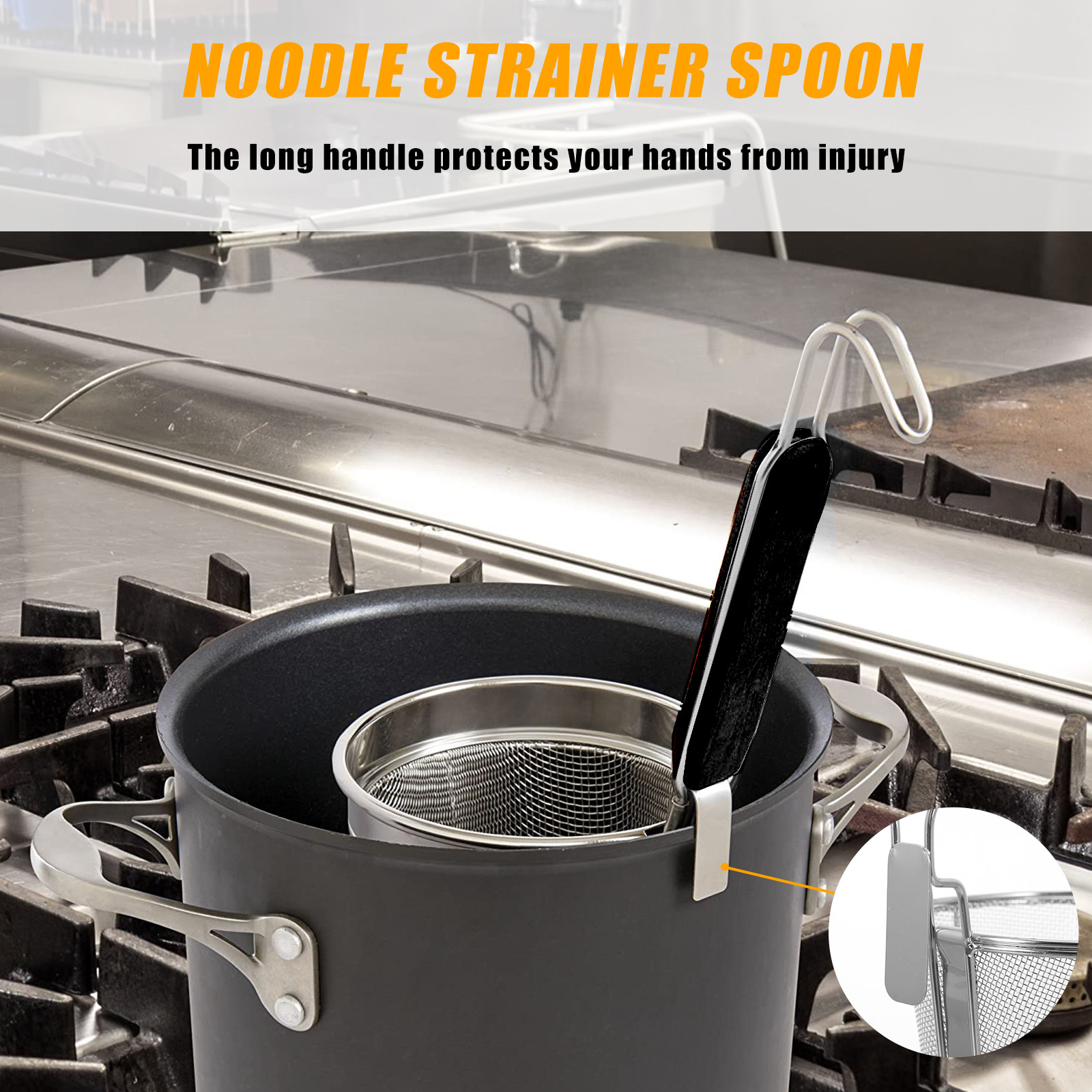 Kitchen Gadgets Pasta - 1Pcs Stainless Steel Colander Noodle Strainer