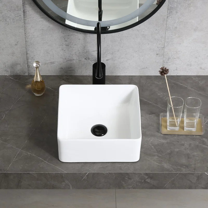 Kitchen Gadgets Luxury - Square White Bathroom Counter Basin Luxury