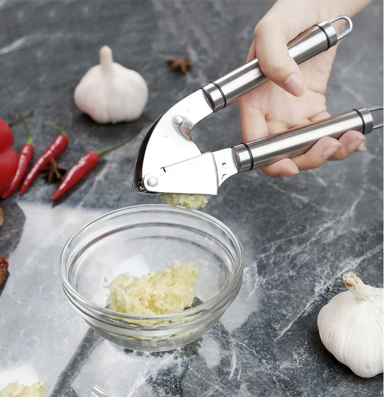 Garlic Press Crusher Stainless - Kitchen Gadgets Peeler recension och pris