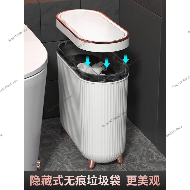 10L Luxury Press Trash Can Wit - Kitchen Gadgets Luxury recension och pris